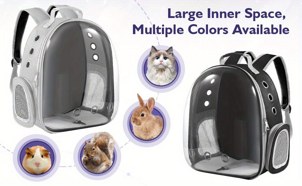 Pet Bubble Backpack Carrier – Breathable Travel Bag for Cats & Small Dogs