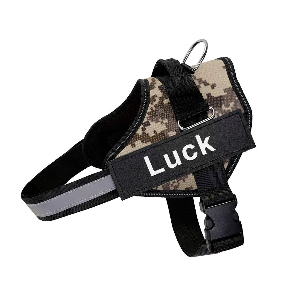 Customizable Reflective No-Pull Dog Harness Vest