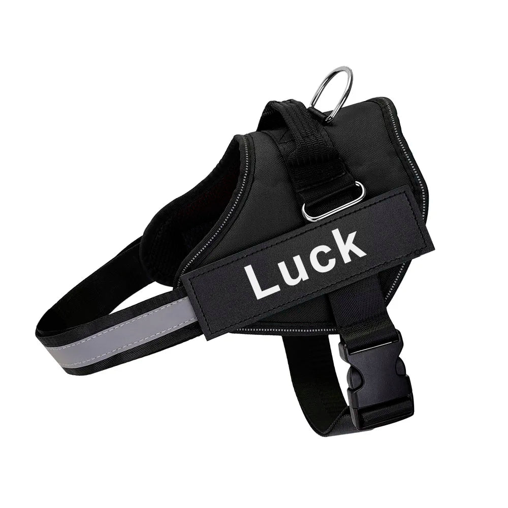 Customizable Reflective No-Pull Dog Harness Vest
