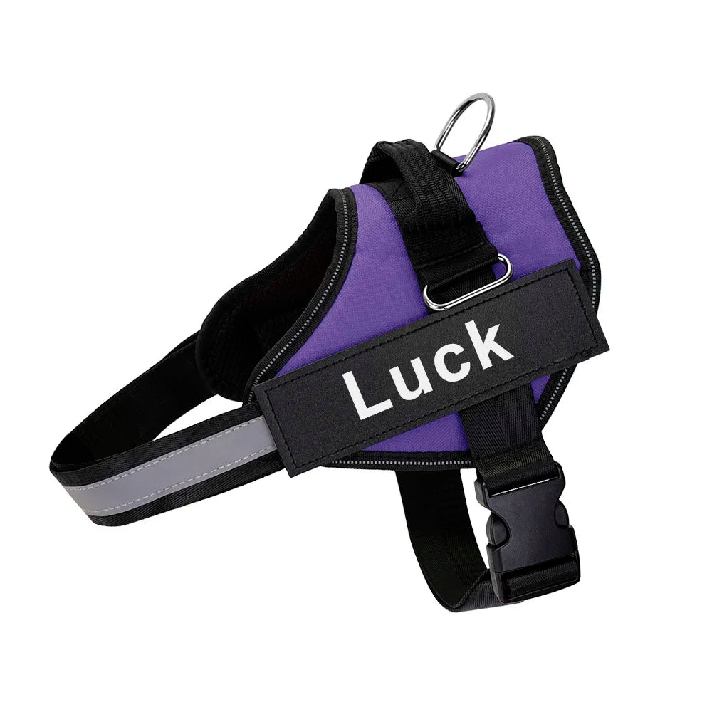 Customizable Reflective No-Pull Dog Harness Vest