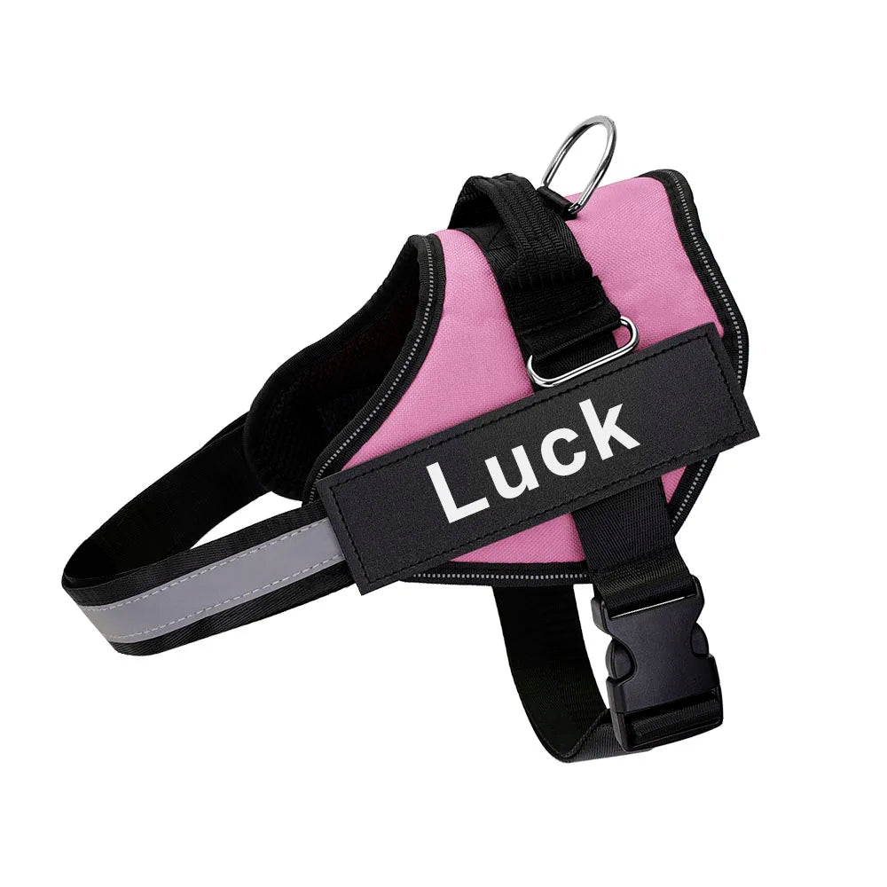 Customizable Reflective No-Pull Dog Harness Vest