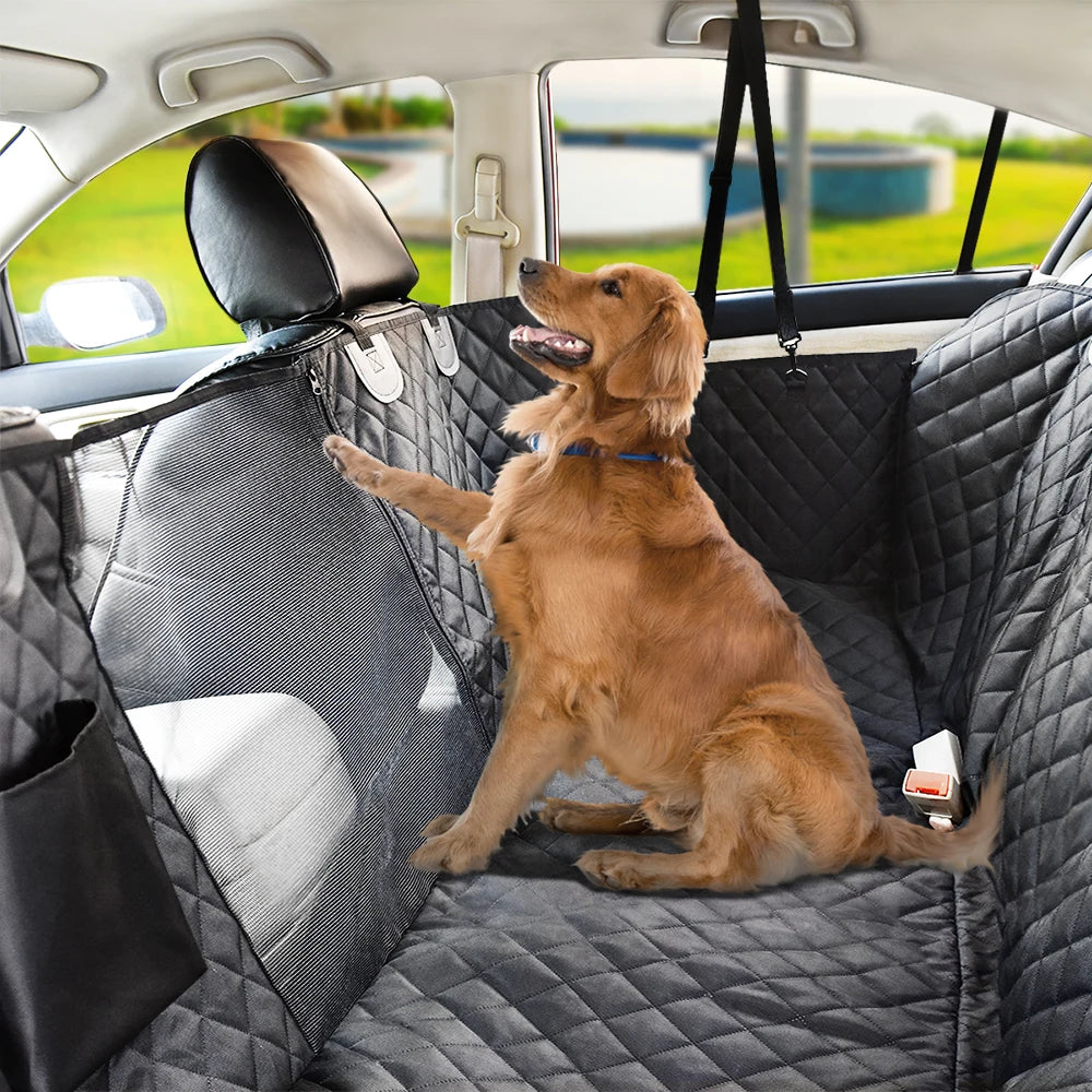 PETRAVEL Waterproof Dog Car Seat Cover – Hammock Style Rear Seat Protector