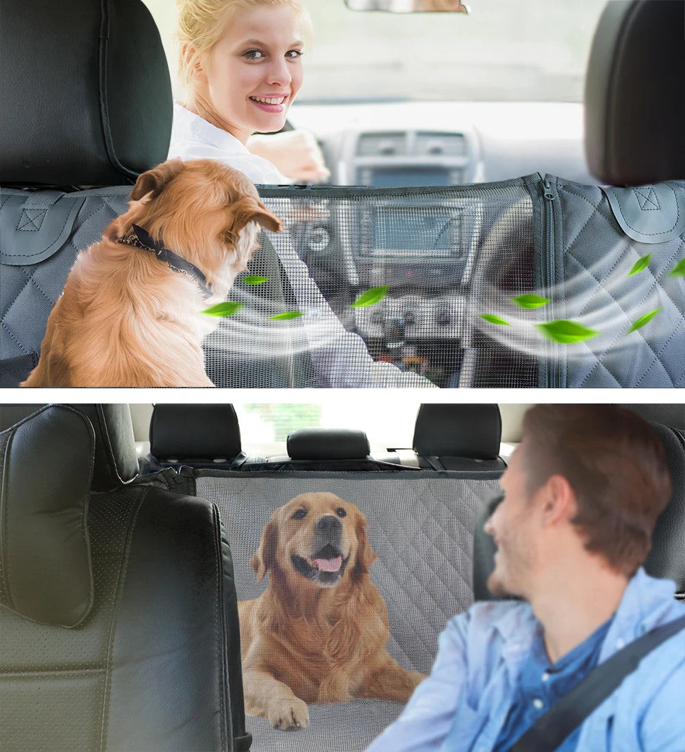 PETRAVEL Waterproof Dog Car Seat Cover – Hammock Style Rear Seat Protector