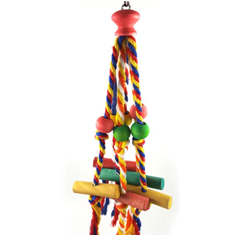 8pcs Parrot Bird Toy Set with Bells & Swings