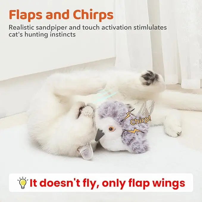 Flapping Bird Cat Kicker Toy with Catnip
