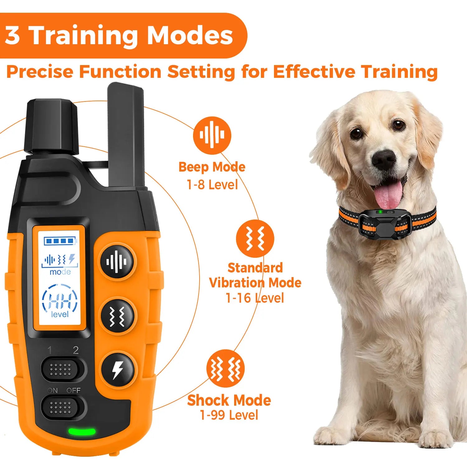 3300Ft Waterproof Dog Training Collar