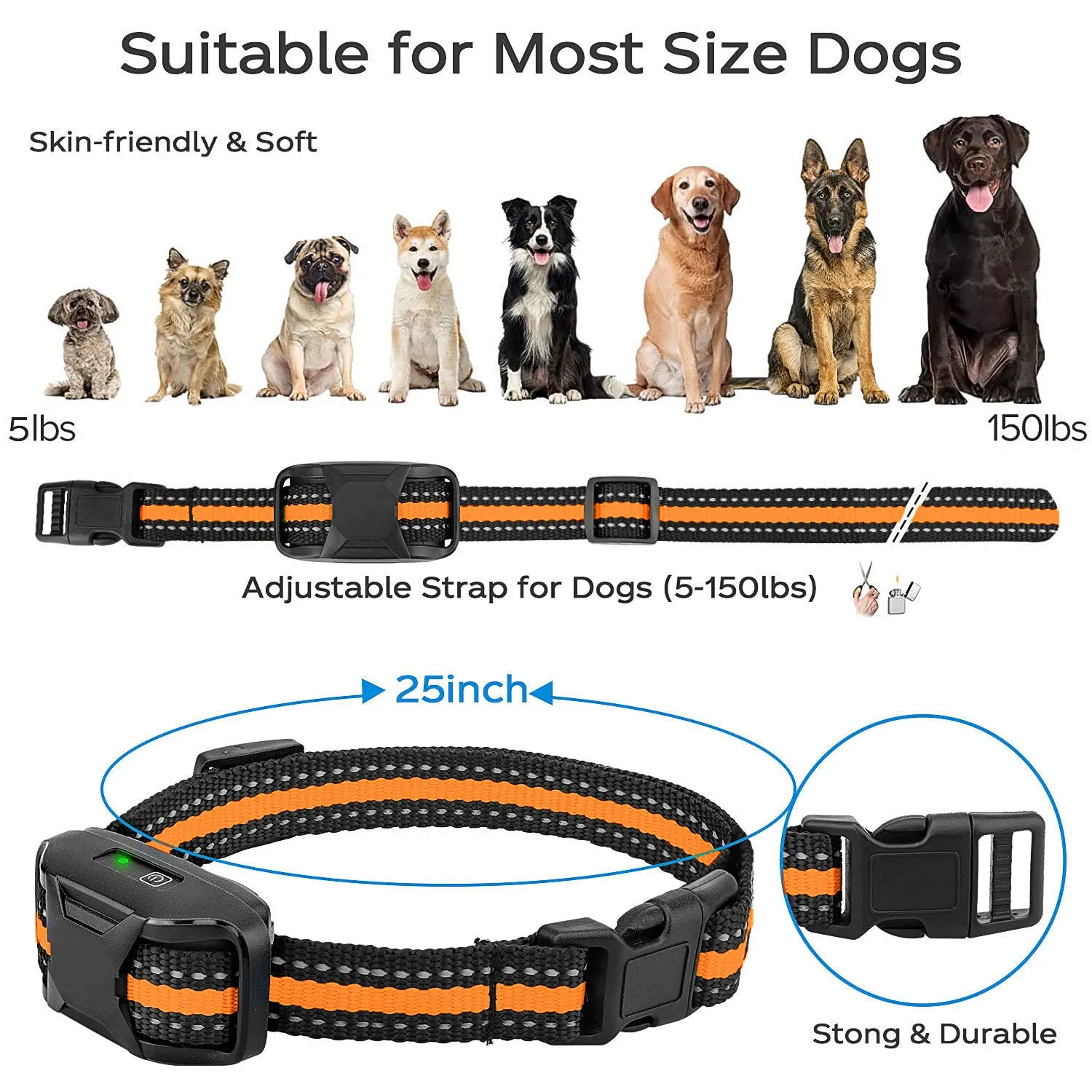 3300Ft Waterproof Dog Training Collar