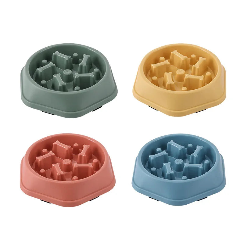 Slow Feeder Dog Bowl Anti-choking Puppy Food Bowl Anti-slip Pet Slow Eating Dog Dishes Puzzle Feeders for Dogs Small Medium