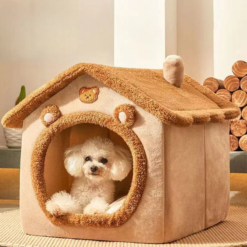 All-Season Washable Pet Bed with Cushion