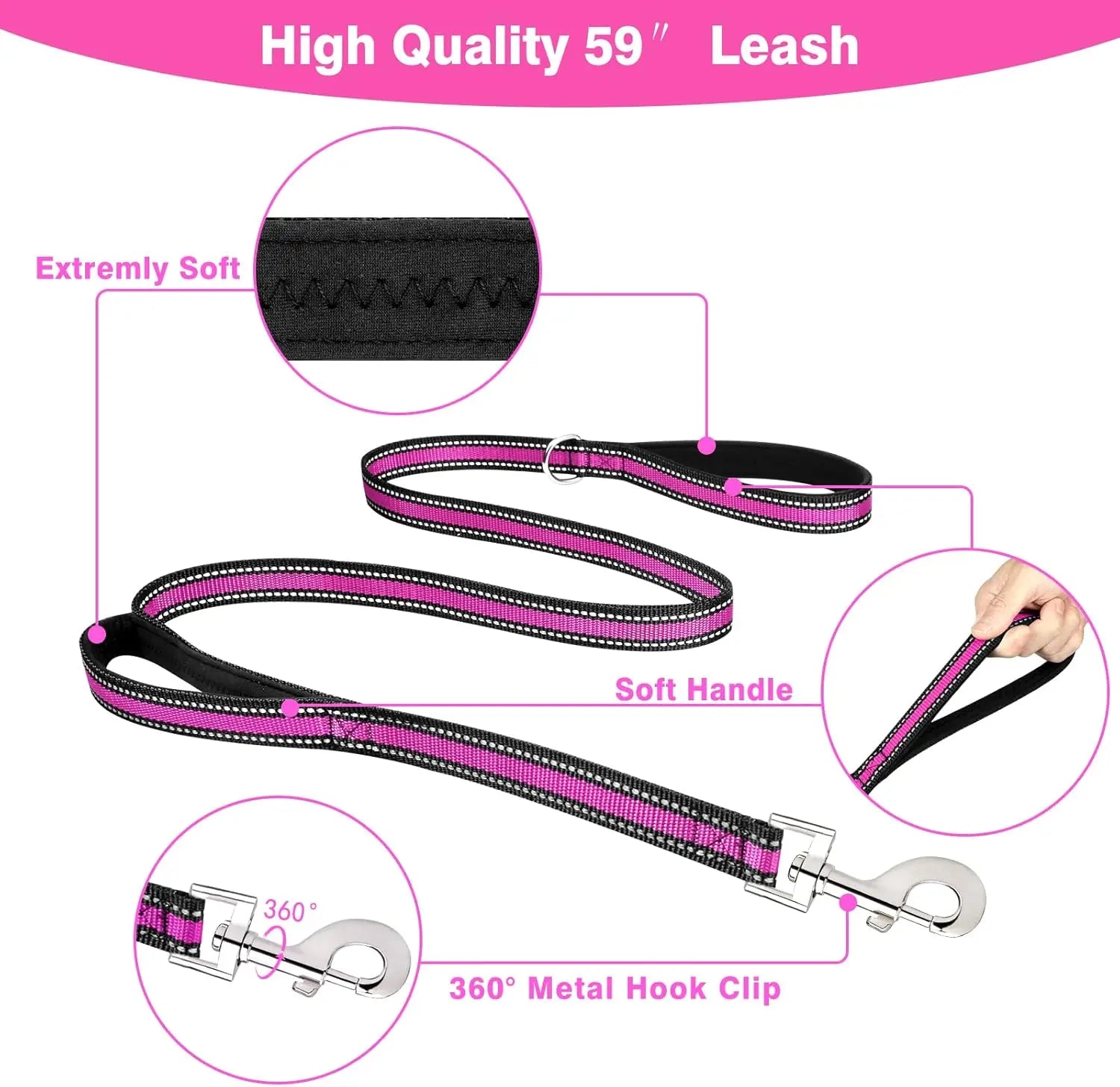 All-in-One Reflective No-Pull Dog Harness Set