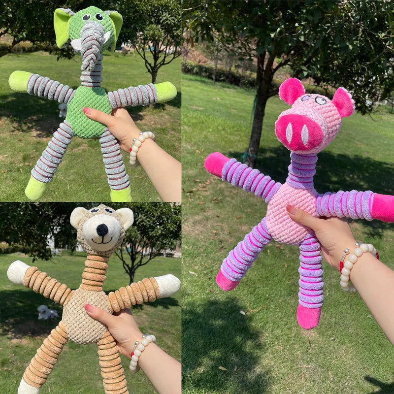 Indestructible Squeaky Plush Dog Toy – Large