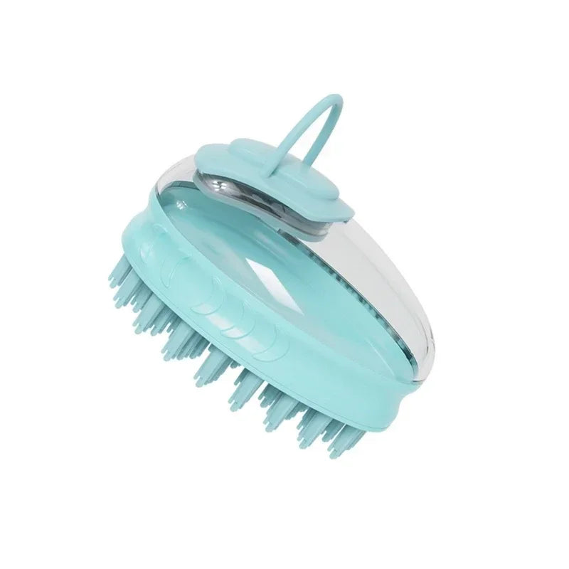 Dog Silicone Bath & Massage Brush with Soap Dispenser
