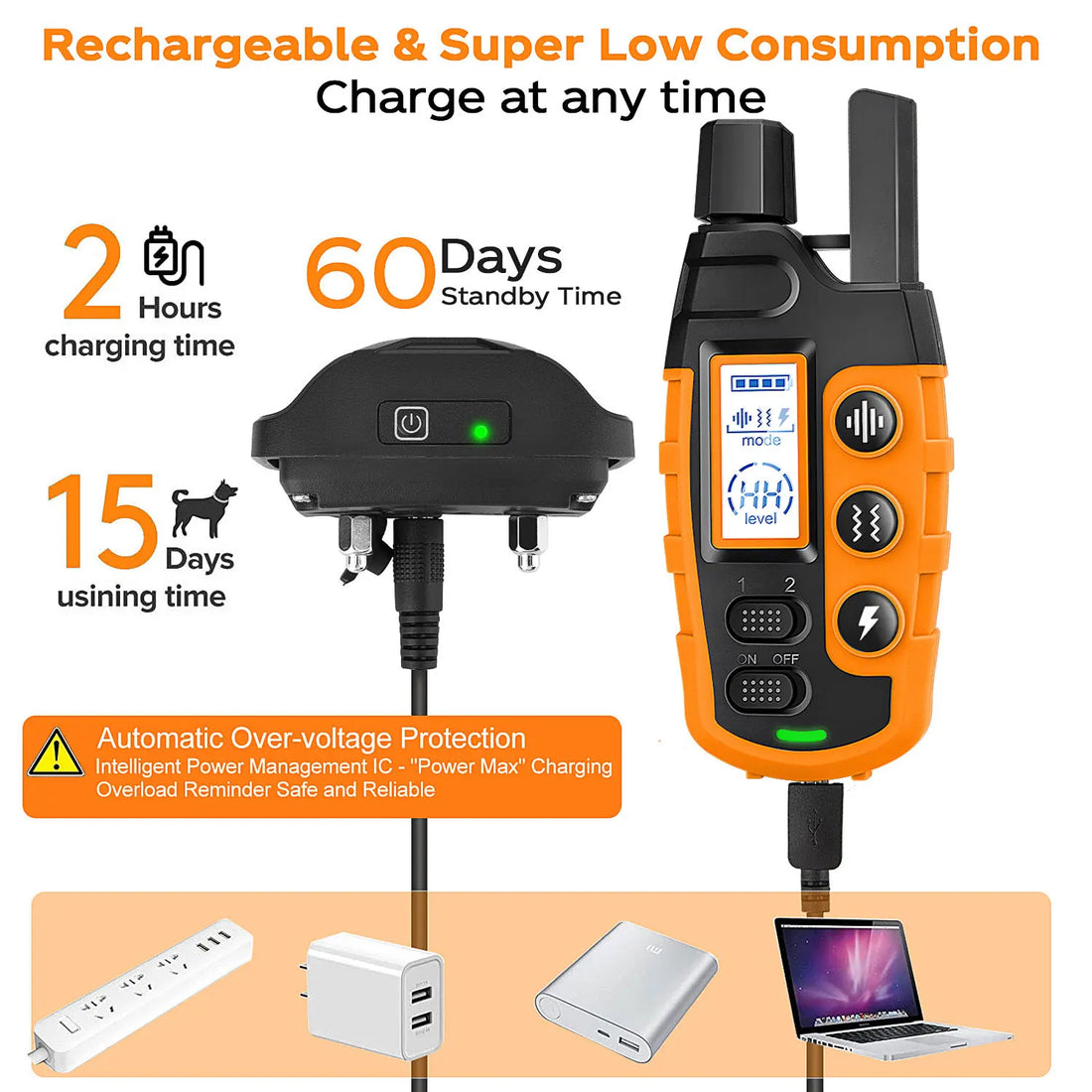 3300Ft Waterproof Dog Training Collar