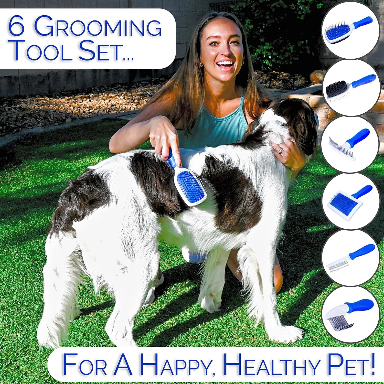 Premium Dog Grooming Brush Set