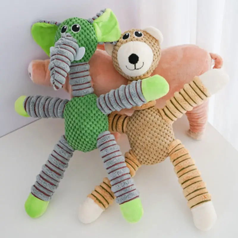 Indestructible Squeaky Plush Dog Toy – Large