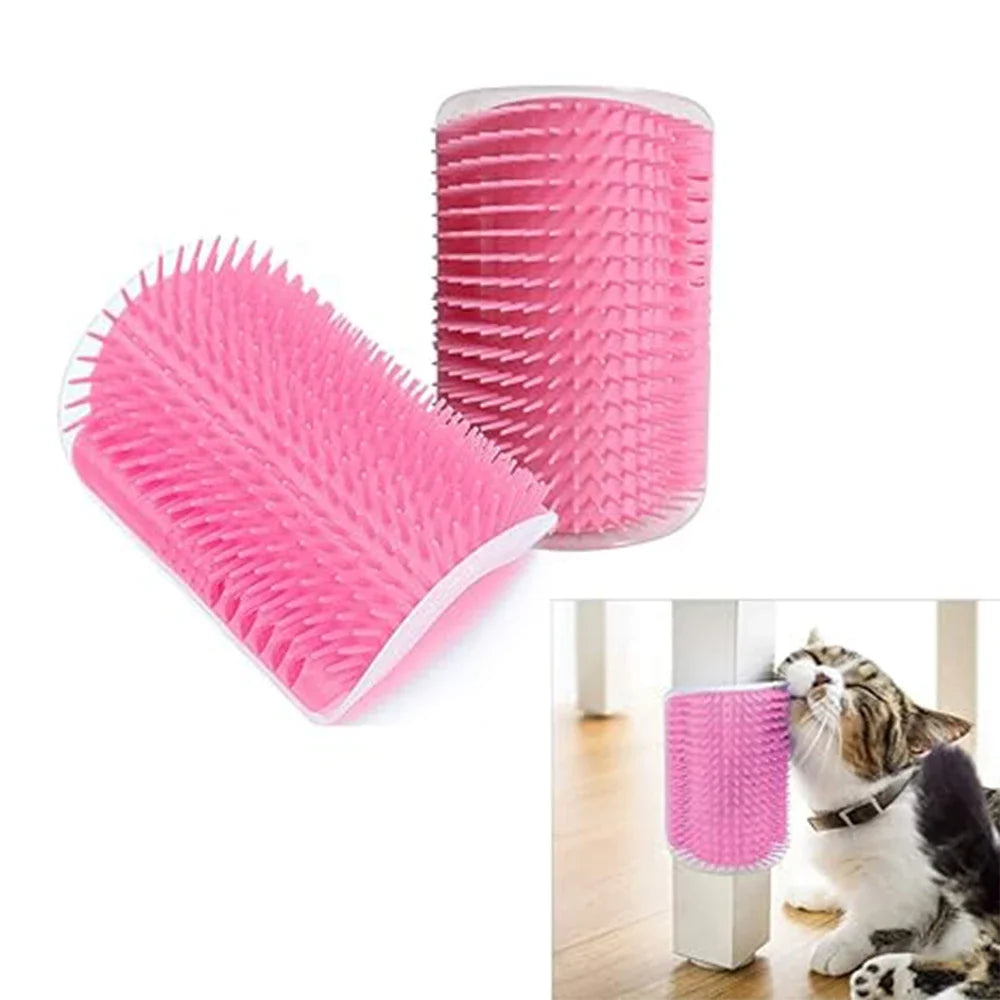 Cat Self-Grooming Wall Brush with Catnip