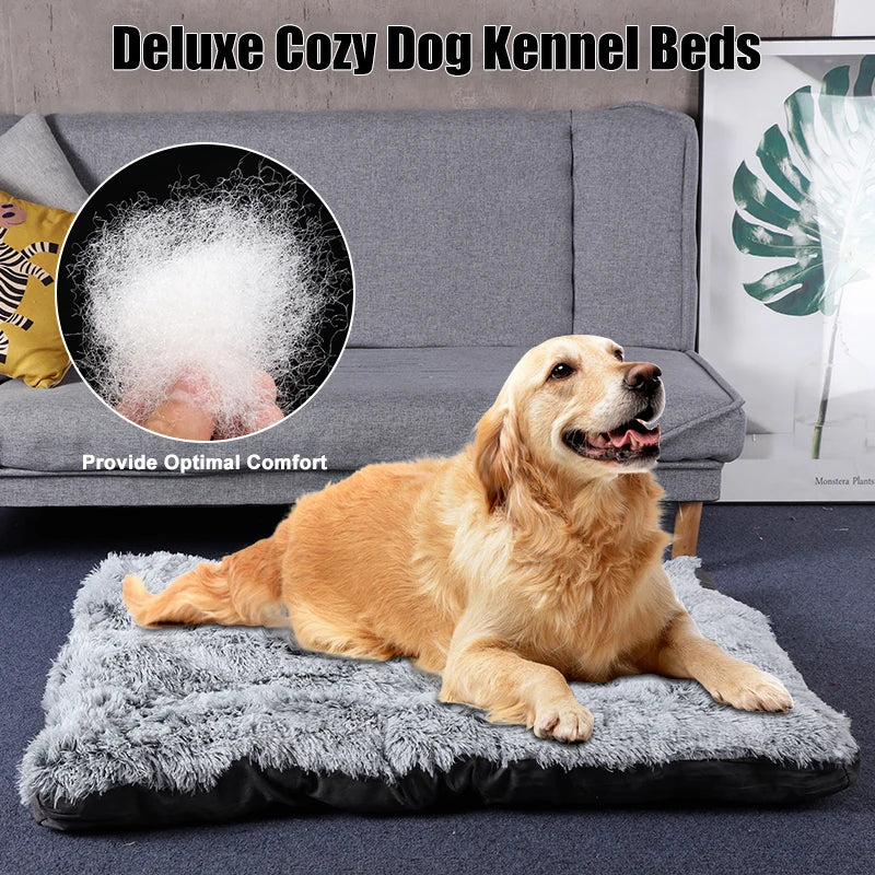 Luxury Fluffy Plush Pet Bed with Anti-Slip Bottom