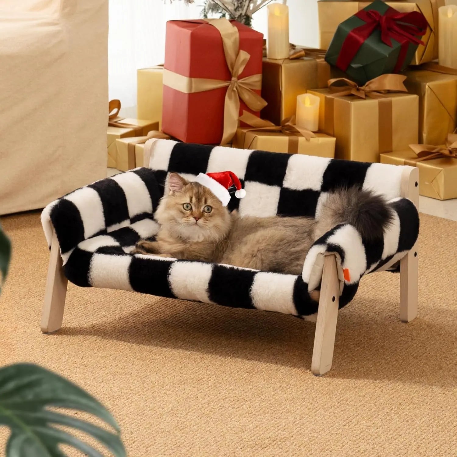 Mewoofun Wooden Elevated Cat Sofa Bed