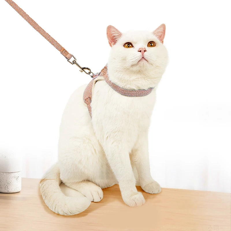 Adjustable Breathable Pet Vest Harness for Small Dogs & Cats