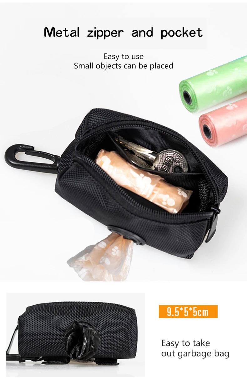Dog Poop Bag Holder – Adjustable Leash Attachment Waste Bag Dispenser