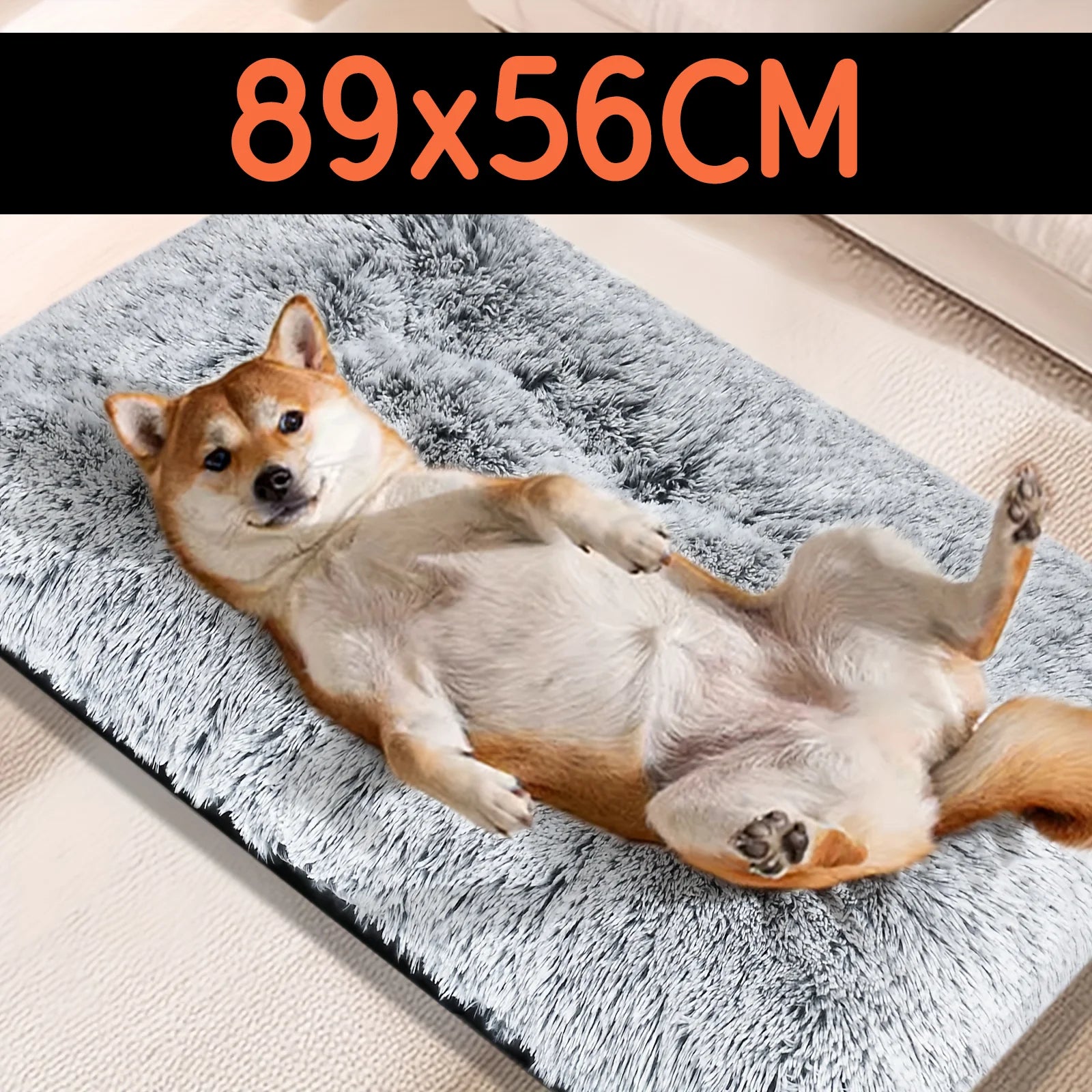 Luxury Fluffy Plush Pet Bed with Anti-Slip Bottom
