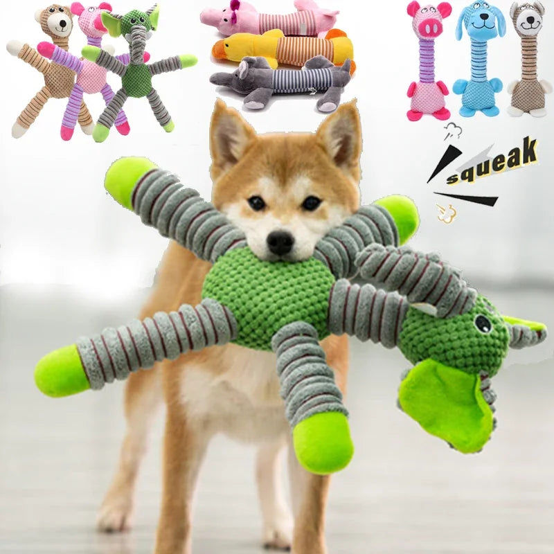 Indestructible Squeaky Plush Dog Toy – Large