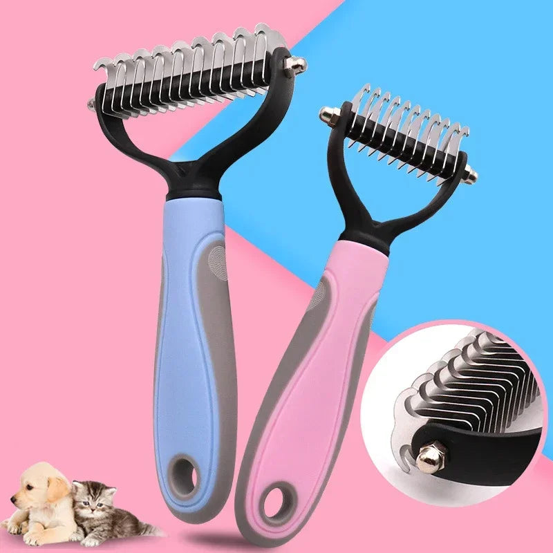 Double-Sided Fur Knot Cutter & Shedding Comb