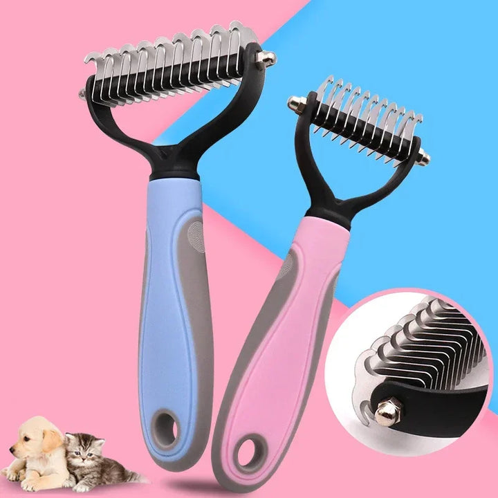 Double-Sided Fur Knot Cutter & Shedding Comb