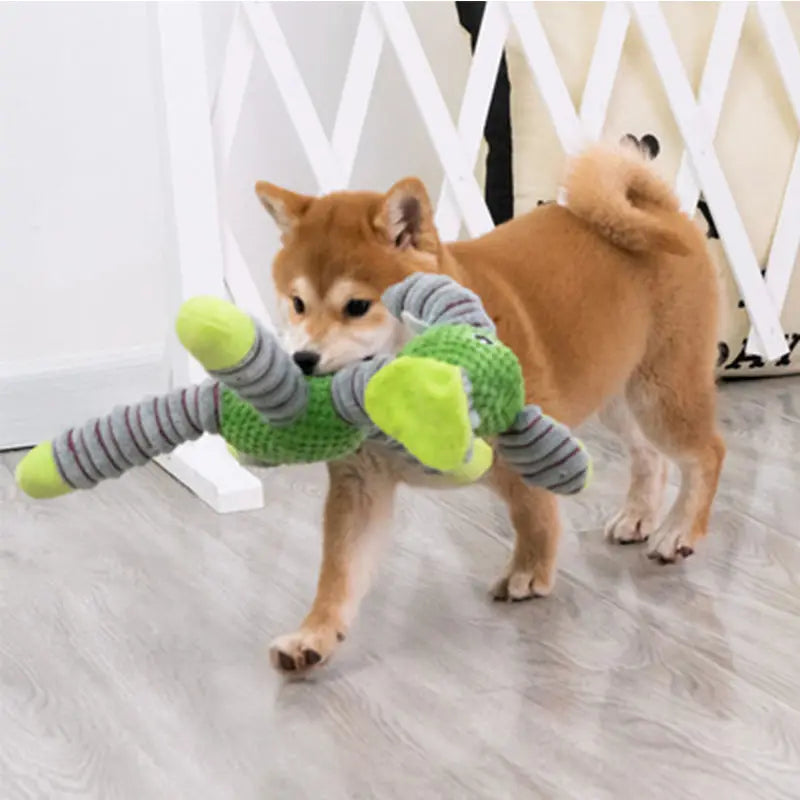Indestructible Squeaky Plush Dog Toy – Large