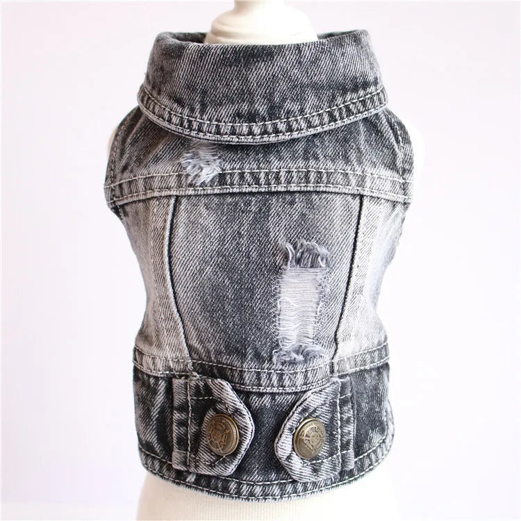 Denim Dog Jacket – Cowboy Style Pet Coat