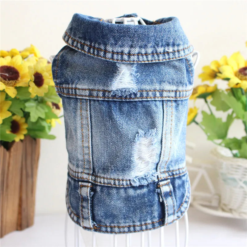 Denim Dog Jacket – Cowboy Style Pet Coat