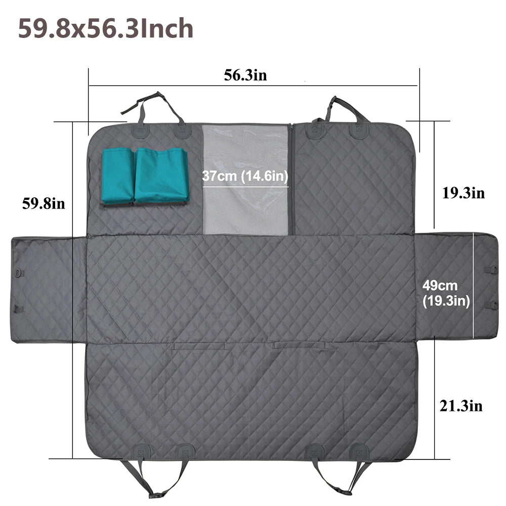 PETRAVEL Waterproof Dog Car Seat Cover – Hammock Style Rear Seat Protector