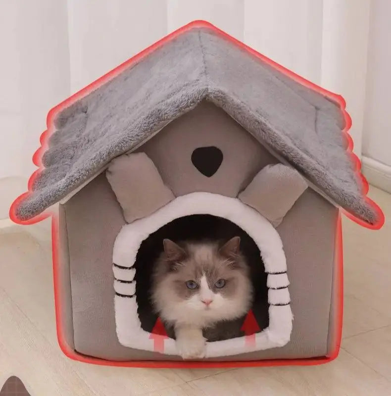 All-Season Washable Pet Bed with Cushion