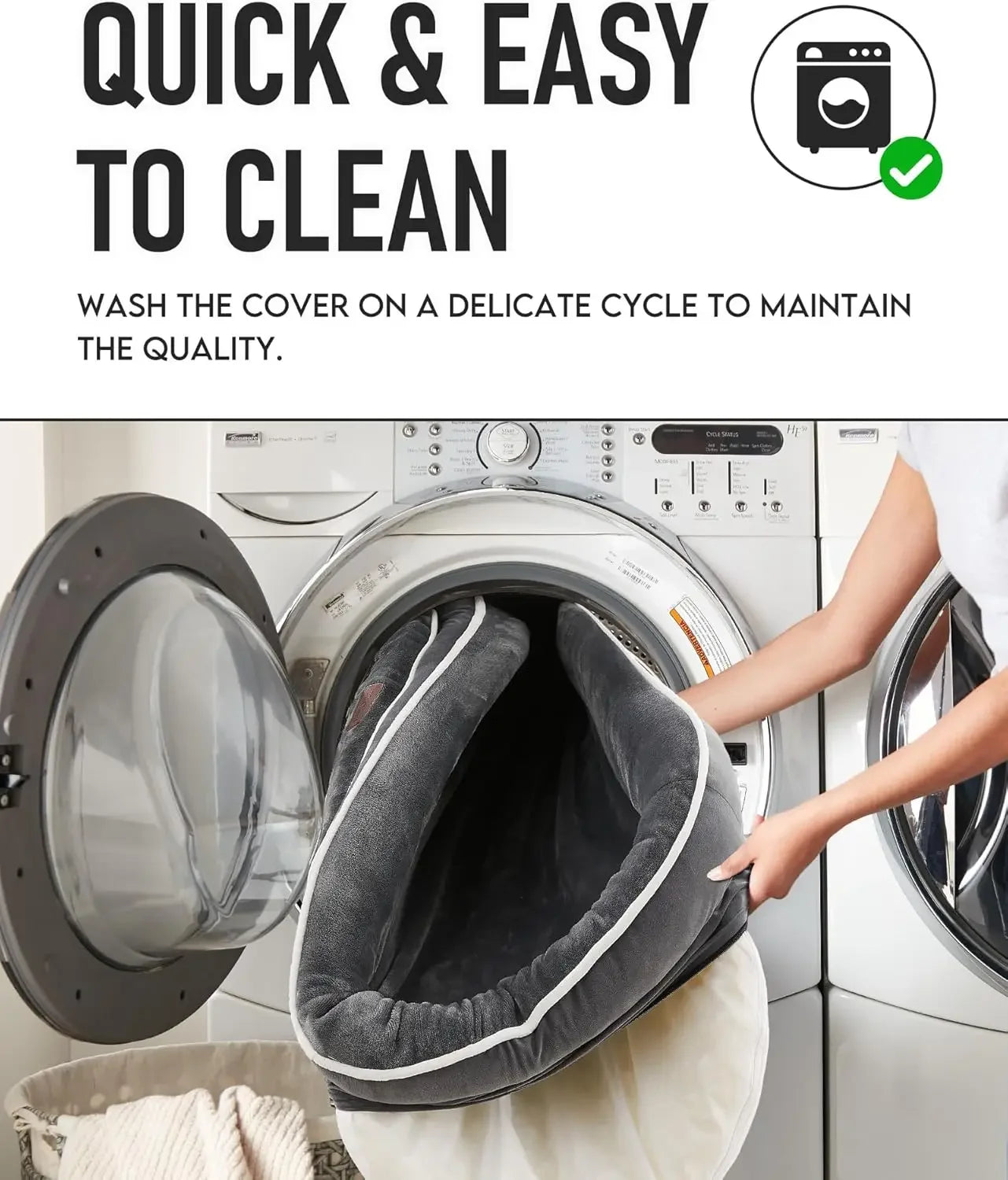 Orthopedic Dog Bed with Bolsters for Large Pets