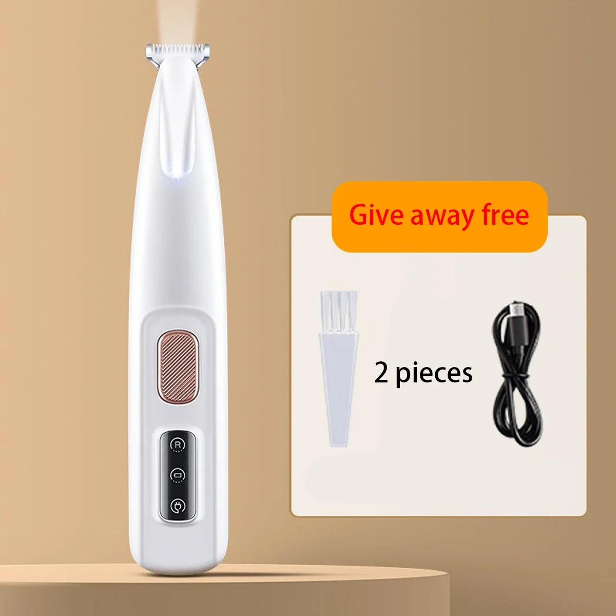 Waterproof Dog Paw Trimmer with LED Light