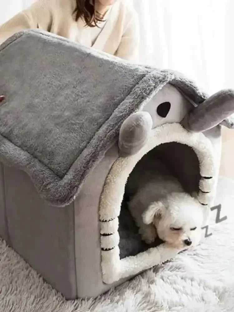 All-Season Washable Pet Bed with Cushion