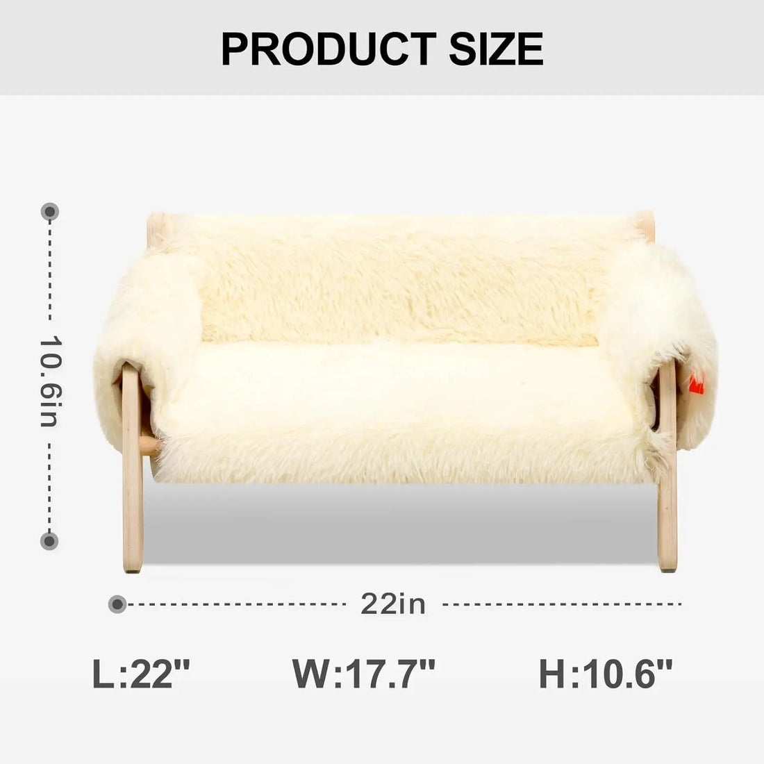 Mewoofun Wooden Elevated Cat Sofa Bed
