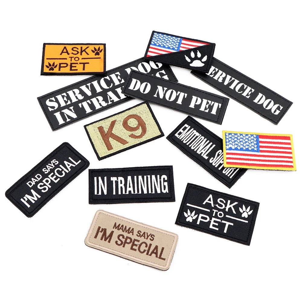 Reflective Tactical Dog Harness with Metal Buckles