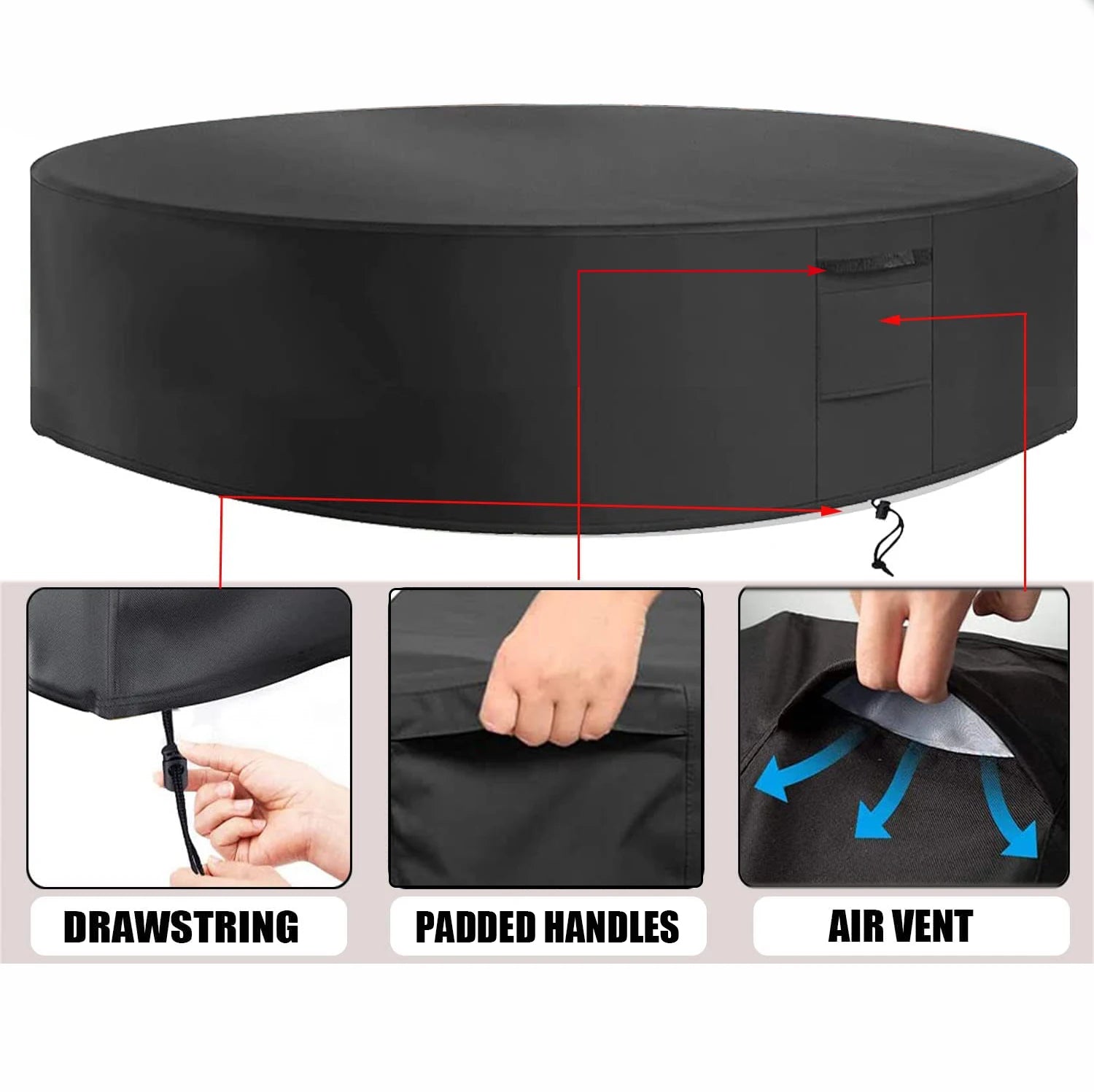 Portable Dog Swimming Pool with Cover – Scratch-Resistant Pet Bath Tub