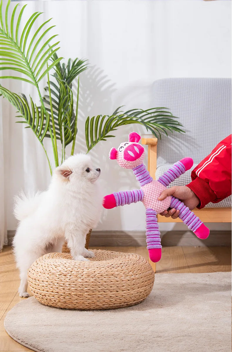 Indestructible Squeaky Plush Dog Toy – Large