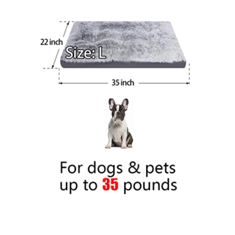Luxury Fluffy Plush Pet Bed with Anti-Slip Bottom