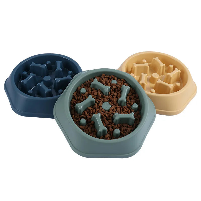 Slow Feeder Dog Bowl Anti-choking Puppy Food Bowl Anti-slip Pet Slow Eating Dog Dishes Puzzle Feeders for Dogs Small Medium