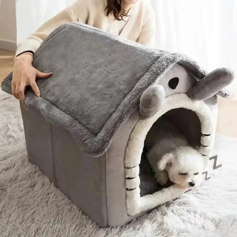 All-Season Washable Pet Bed with Cushion