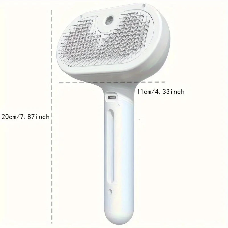 Pet Spray Hair Comb with Dematting & Mist Function