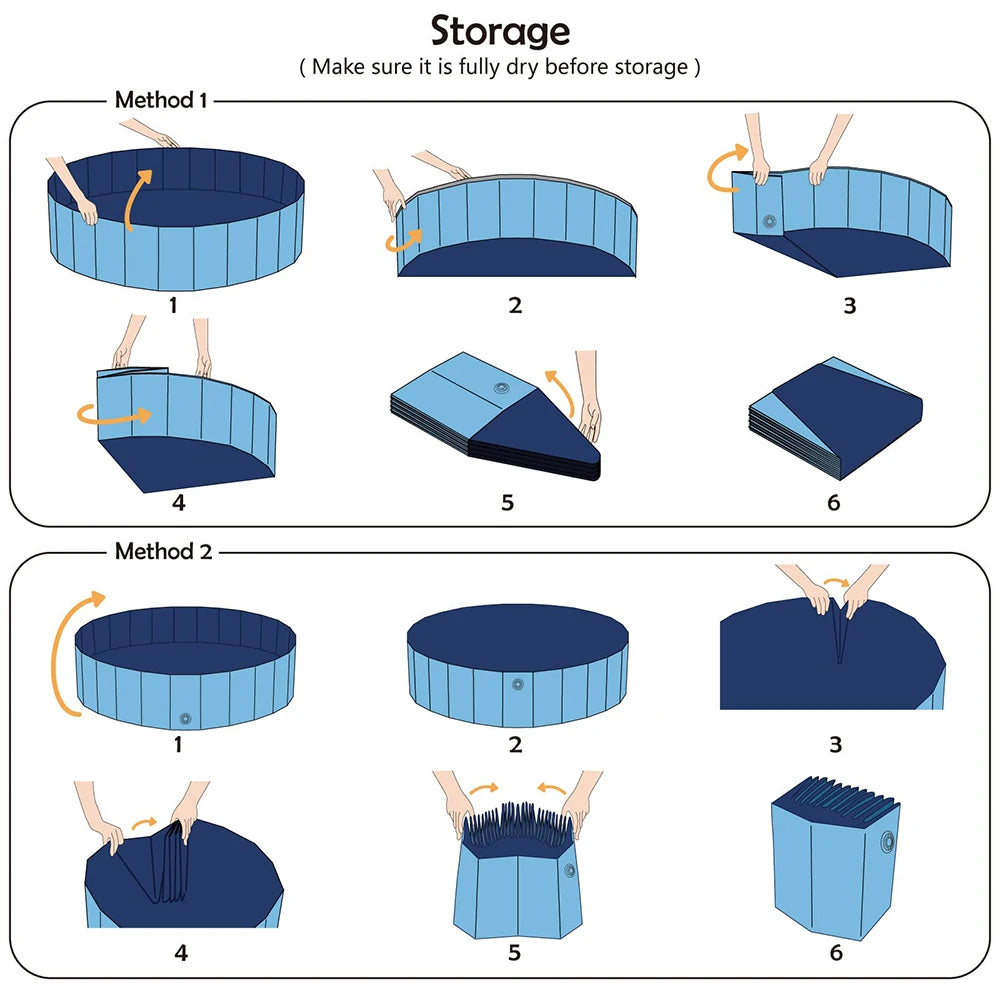 Dog Swimming Pool & Pool Cover Portable Plastic Pool Grooming Tub Bathing Scratch Resistance Pet Pools Bathtub for Large Dogs