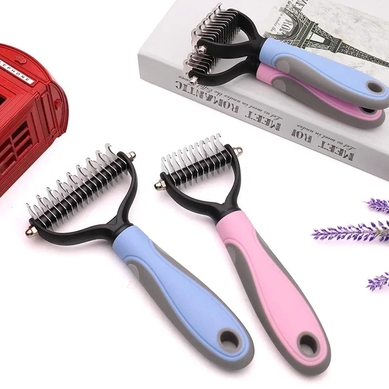 Double-Sided Fur Knot Cutter & Shedding Comb