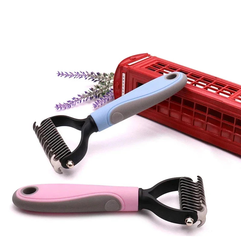 Double-Sided Fur Knot Cutter & Shedding Comb