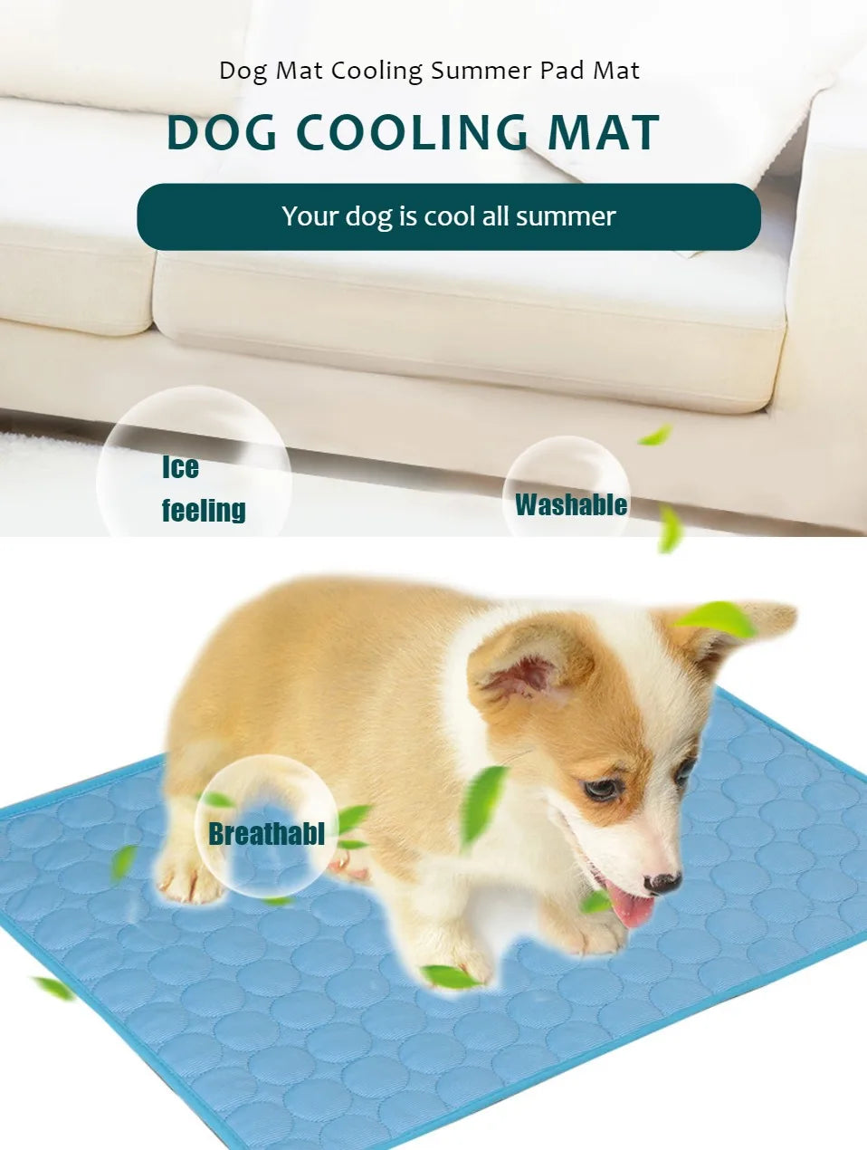 Pet Cooling Mat – Summer Comfort Pad for Dogs & Cats