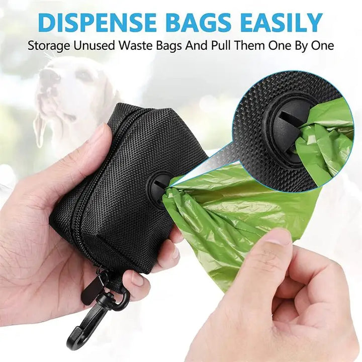 Dog Poop Bag Holder – Adjustable Leash Attachment Waste Bag Dispenser