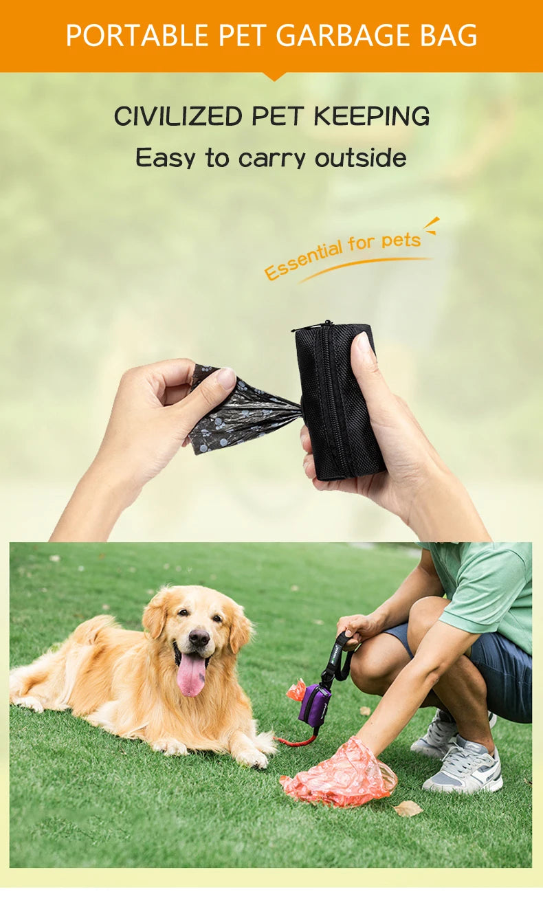 Dog Poop Bag Holder – Adjustable Leash Attachment Waste Bag Dispenser